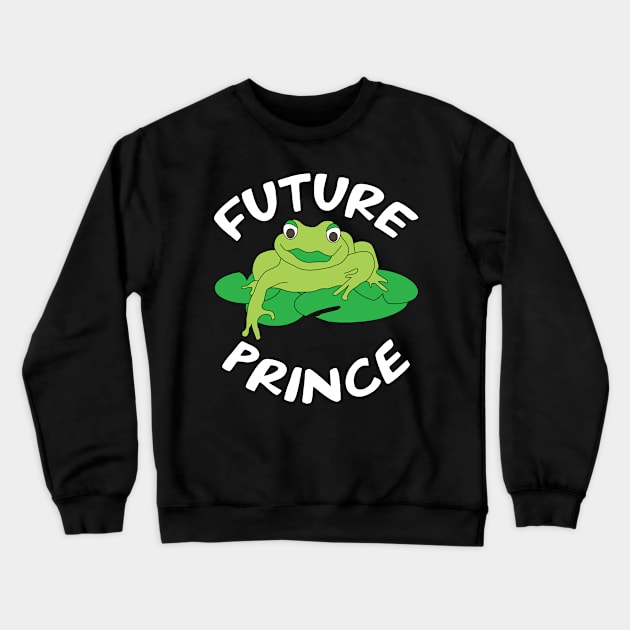 Future Prince White Text Crewneck Sweatshirt by Barthol Graphics